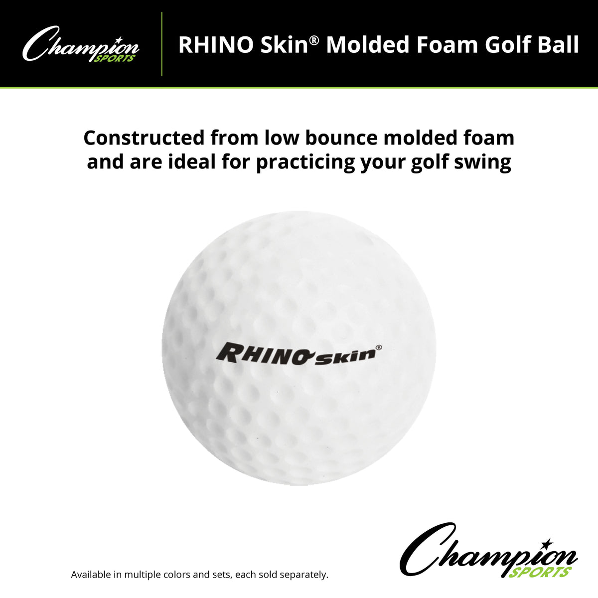 Champion Sports Rhino Skin Molded Foam Golf Ball - Dozen