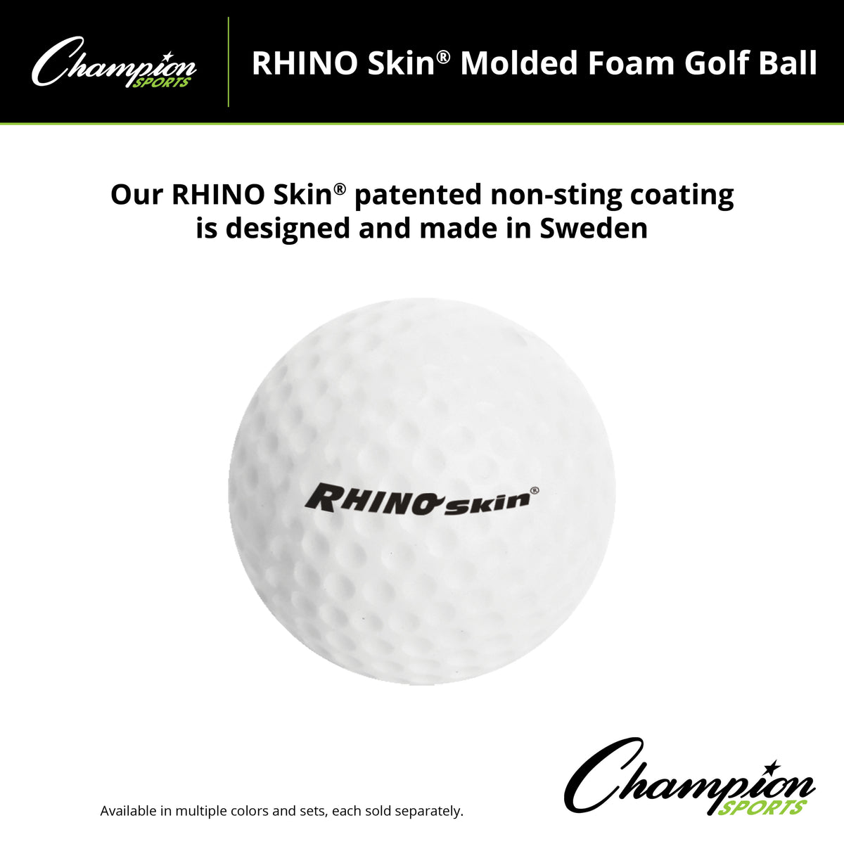 Champion Sports Rhino Skin Molded Foam Golf Ball - Dozen