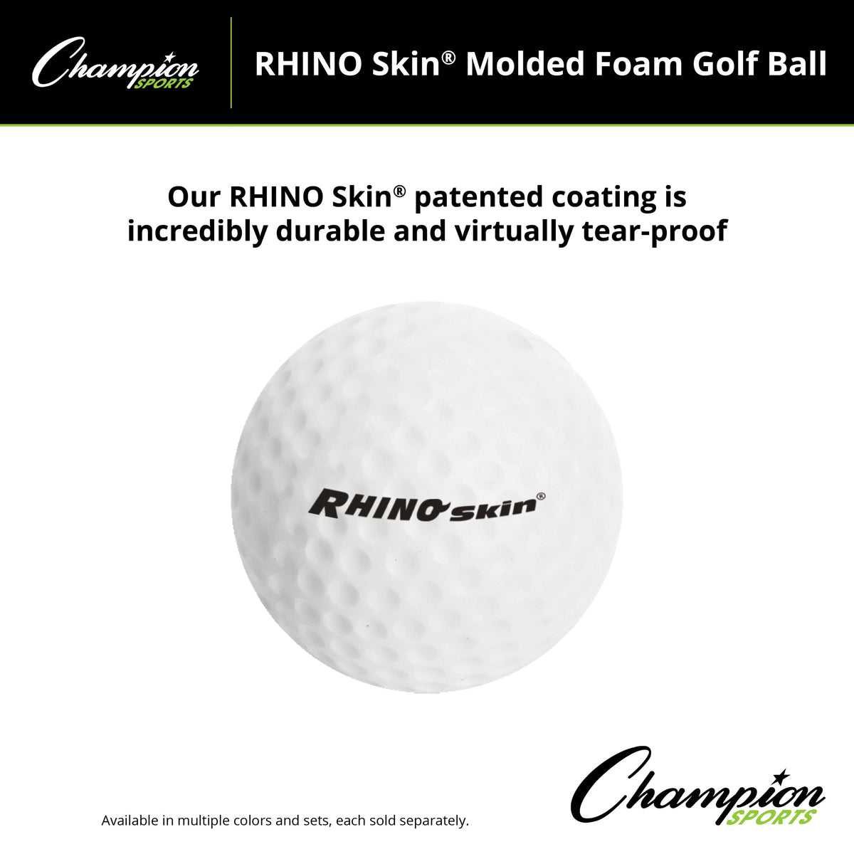 Champion Sports Rhino Skin Molded Foam Golf Ball - Dozen