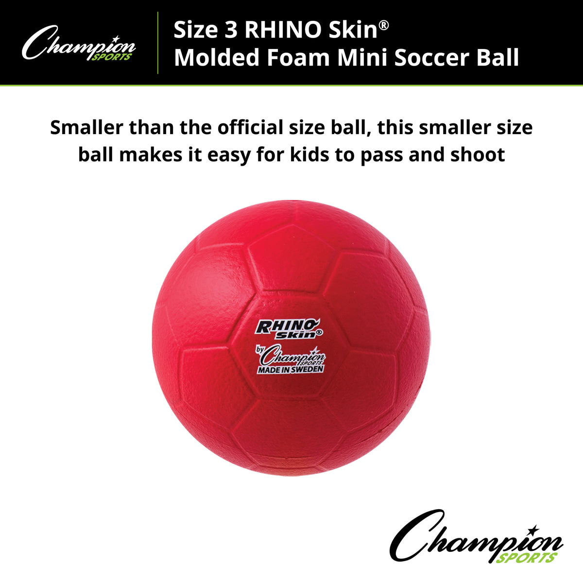 Champion Sports Rhino Skin Molded Foam Soccer Ball