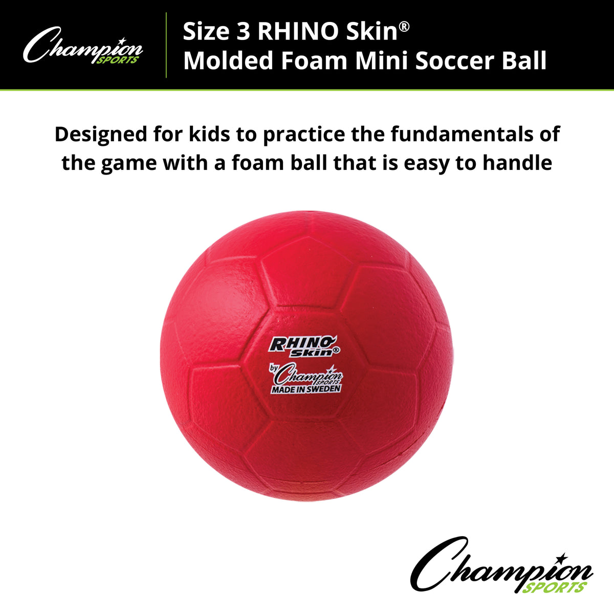 Champion Sports Rhino Skin Molded Foam Soccer Ball