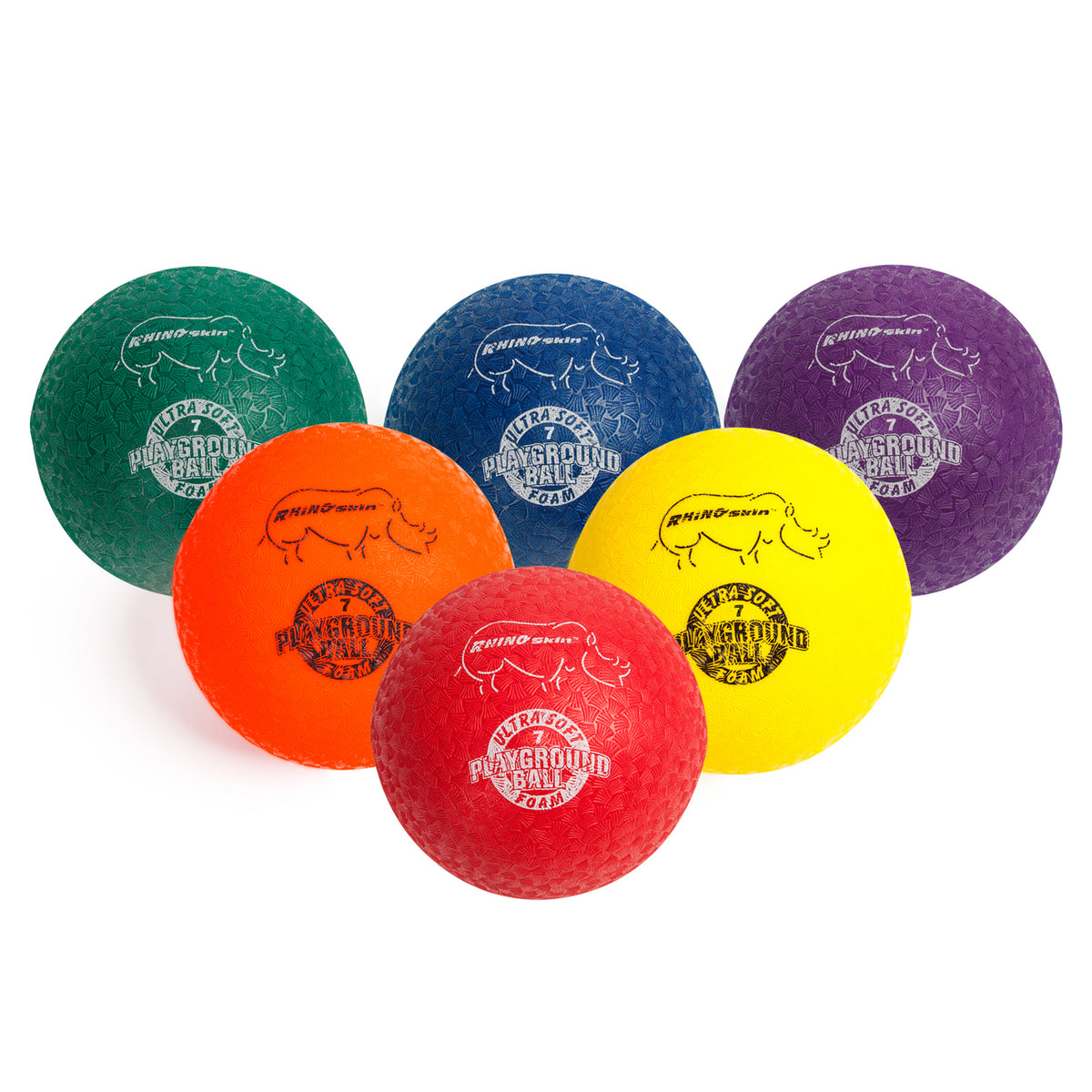 Champion Sports Rhino Skin 7" Soft Playground Ball Set - Set of 6