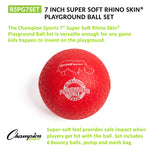 Champion Sports Rhino Skin 7" Soft Playground Ball Set - Set of 6