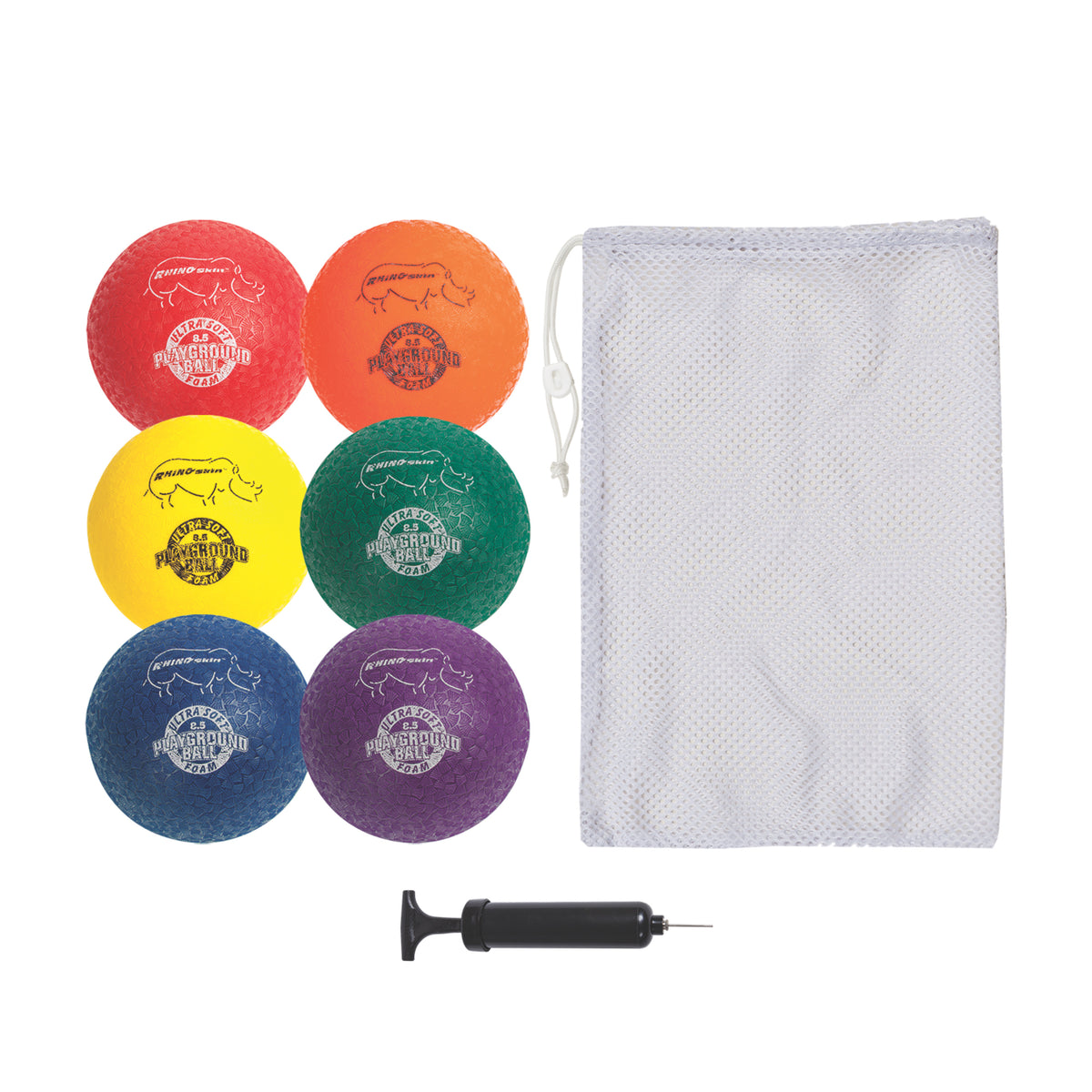 Champion Sports Rhino Skin 8.5" Soft Playground Ball Set - Set of 6