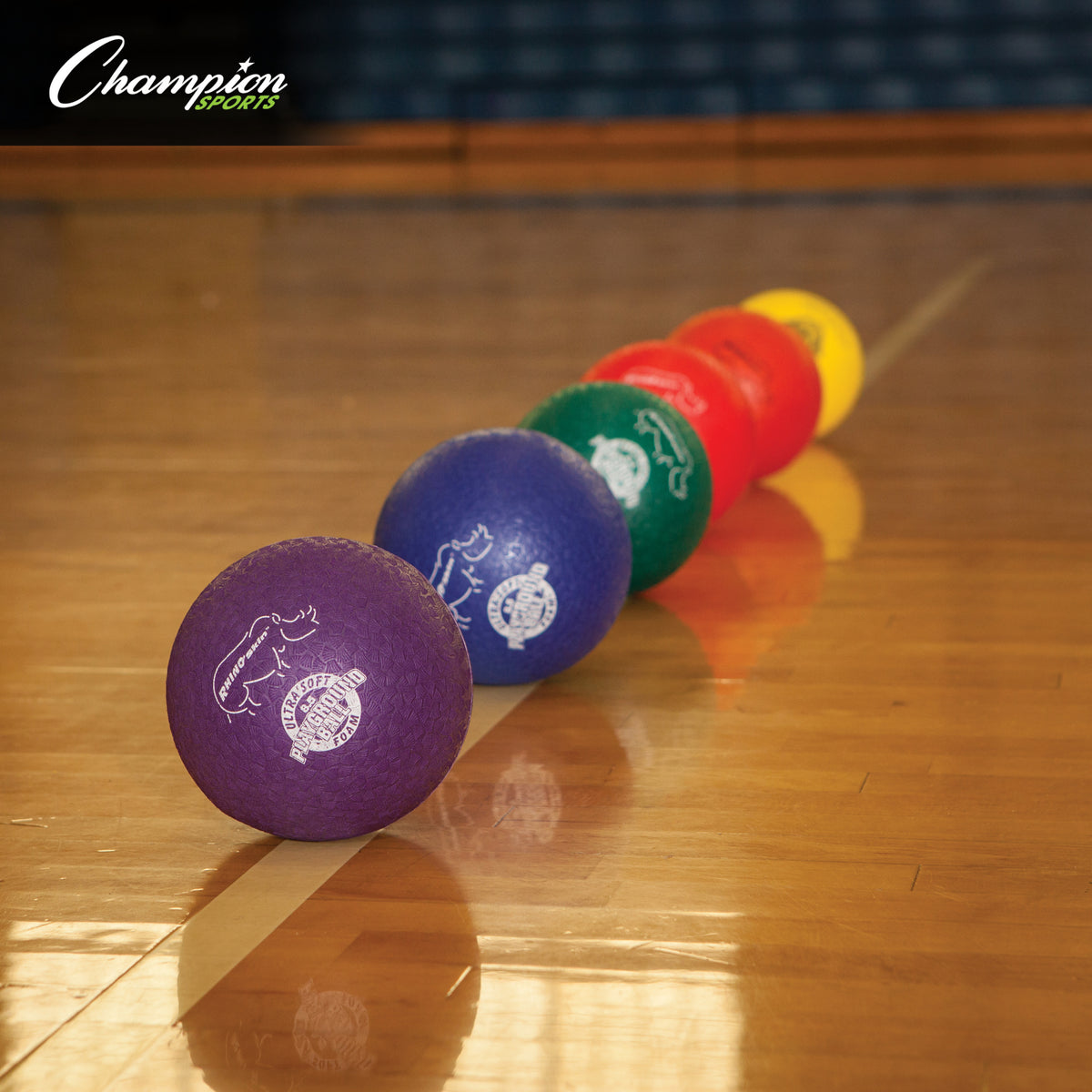 Champion Sports Rhino Skin 8.5" Soft Playground Ball Set - Set of 6