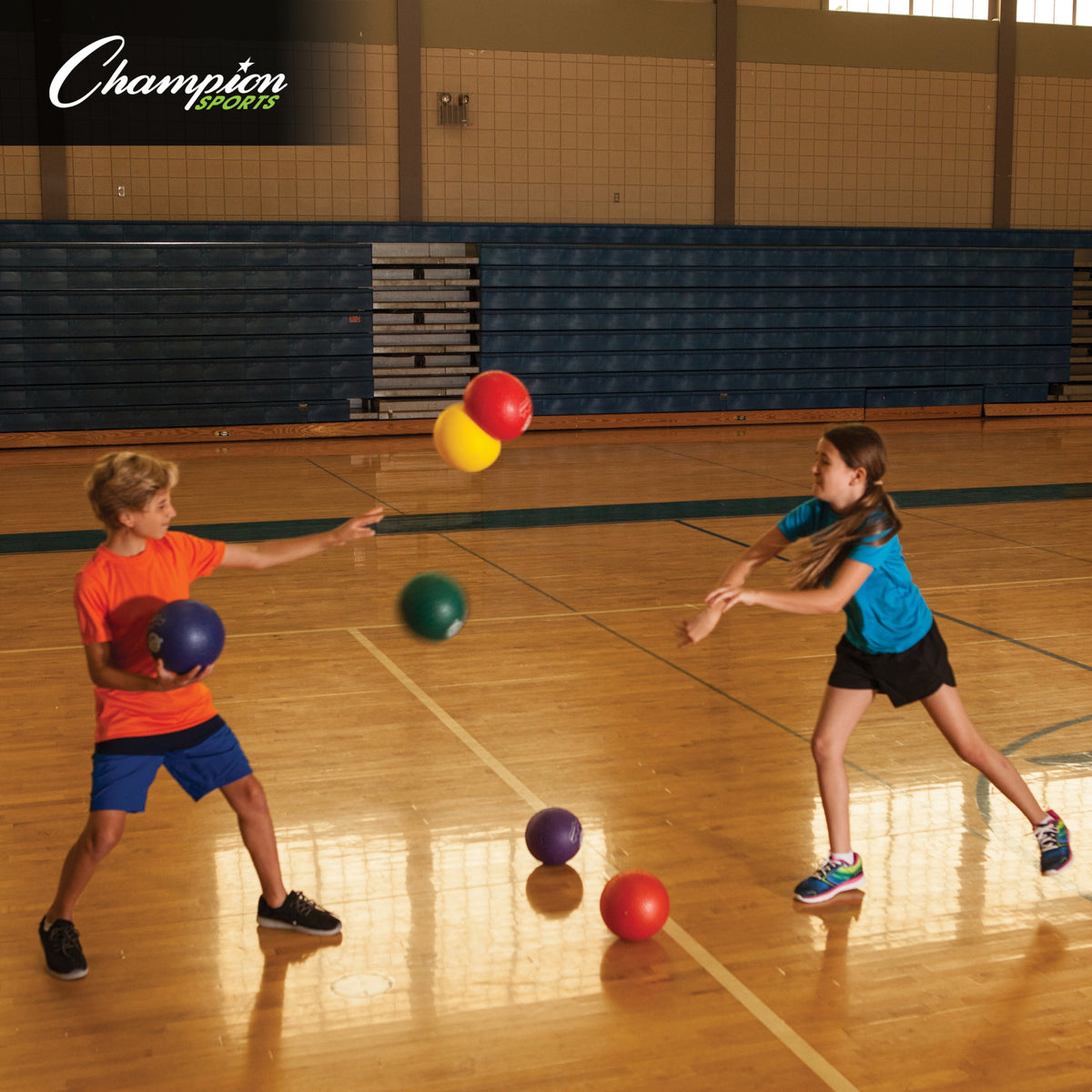 Champion Sports Rhino Skin 8.5" Soft Playground Ball Set - Set of 6