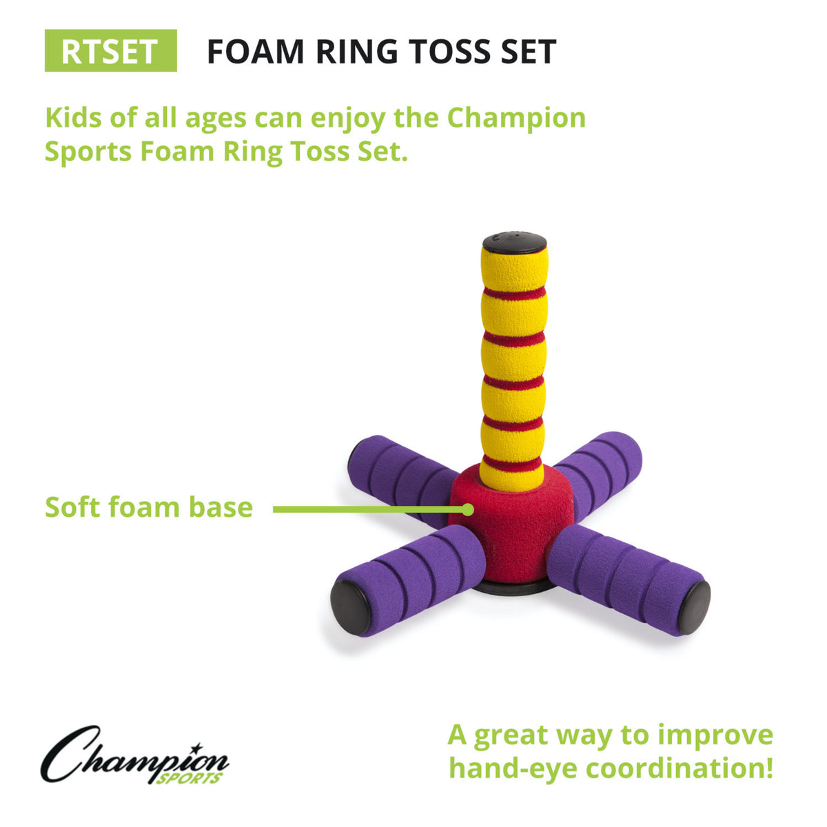 Champion Sports Foam Ring Toss Set