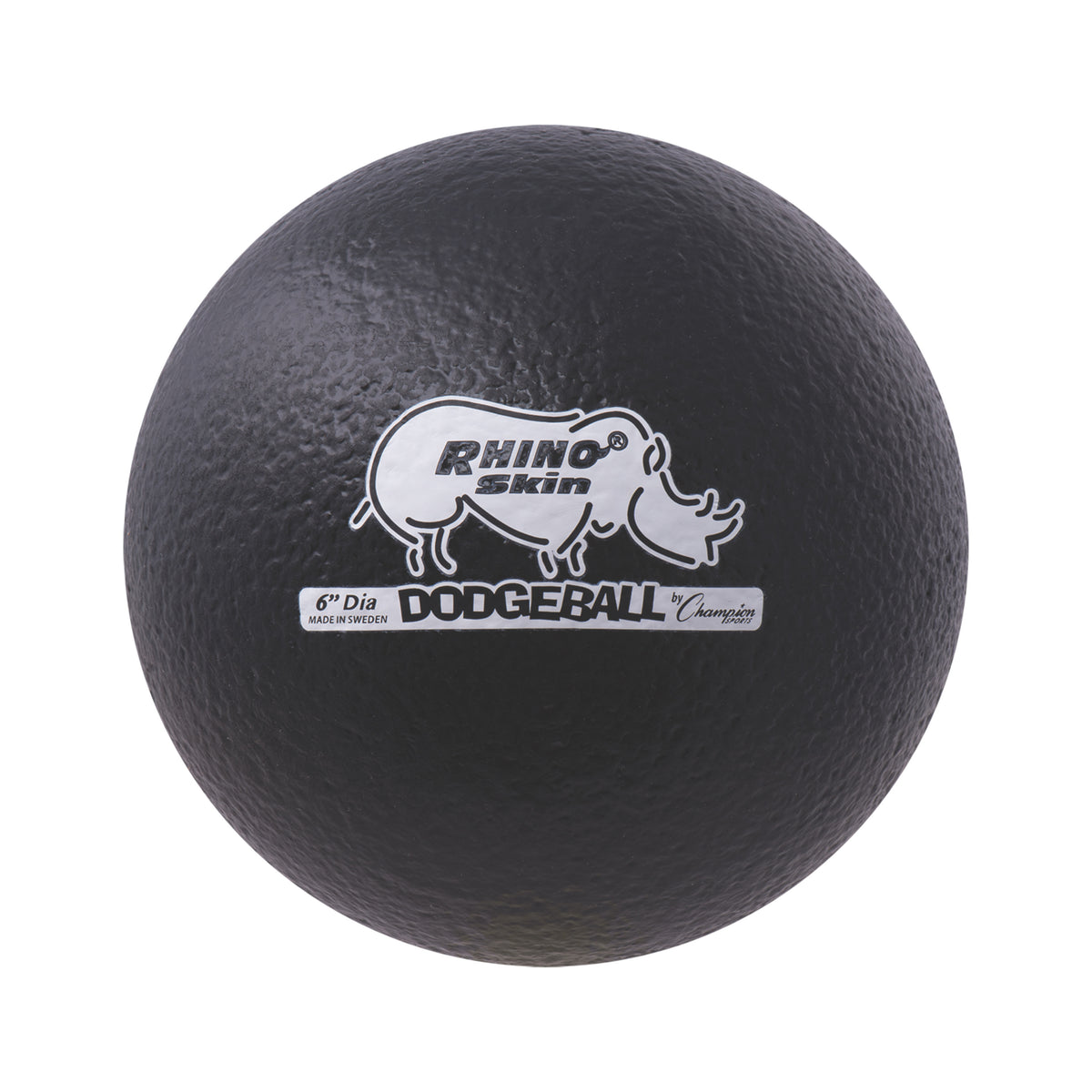 Champion Sports Rhino Skin 6" Low Bounce Dodgeball - Black
