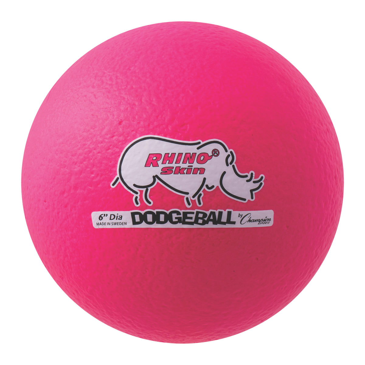 Champion Sports Rhino Skin 6" Low Bounce Dodgeball - Neon Pink