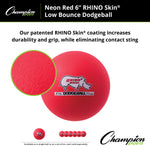 Champion Sports Rhino Skin 6" Low Bounce Dodgeball