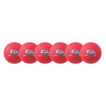Champion Sports Rhino Skin 6" Low Bounce Dodgeball - Set of 6 - Neon Red