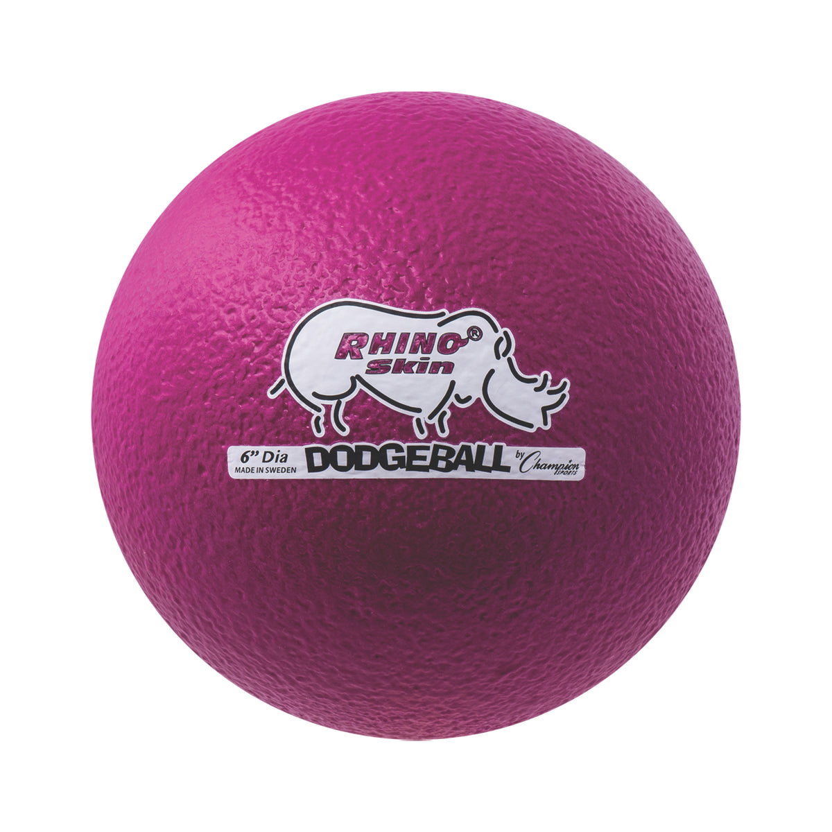 Champion Sports Rhino Skin 6" Low Bounce Dodgeball - Neon Purple