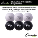 Champion Sports Rhino Skin 7" Low Bounce Dodgeball - Set of 6