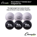 Champion Sports Rhino Skin 7" Low Bounce Dodgeball - Set of 6