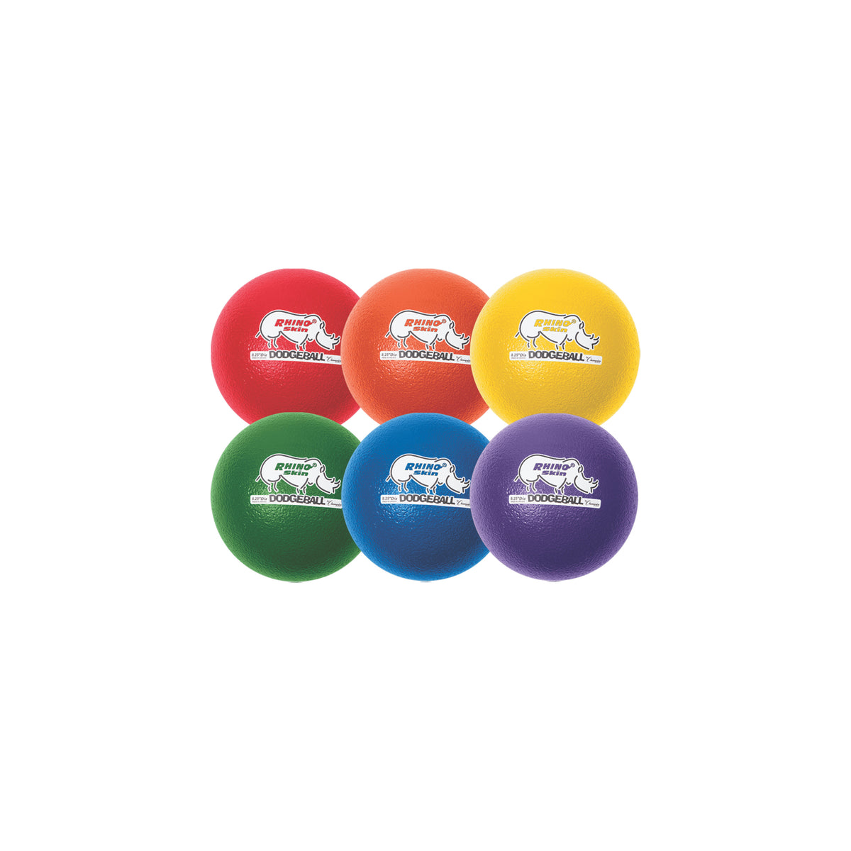 Champion Sports Rhino Skin 8" Low Bounce Dodgeball - Set of 6