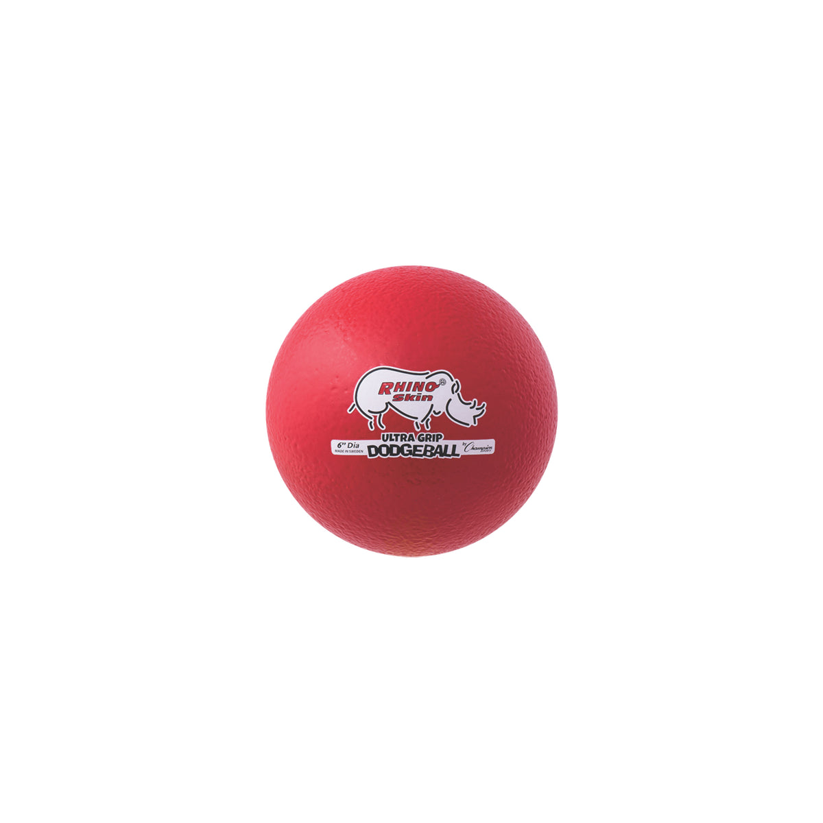 Champion Sports Rhino Skin Low Bounce Ultra Grip Dodgeball Set - Set of 6