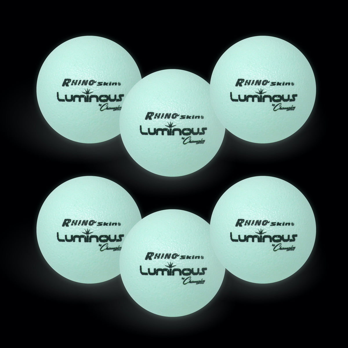 Champion Sports Rhino Skin Luminous Dodgeball Set - Set of 6