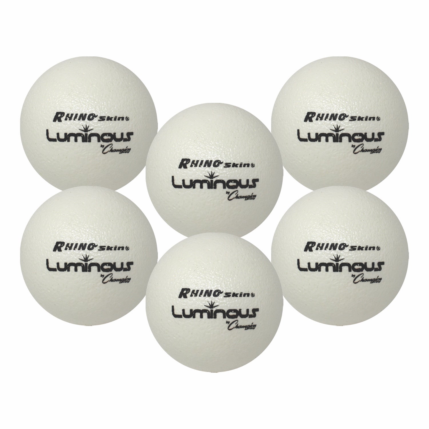 Champion Sports Rhino Skin Luminous Dodgeball Set - Set of 6