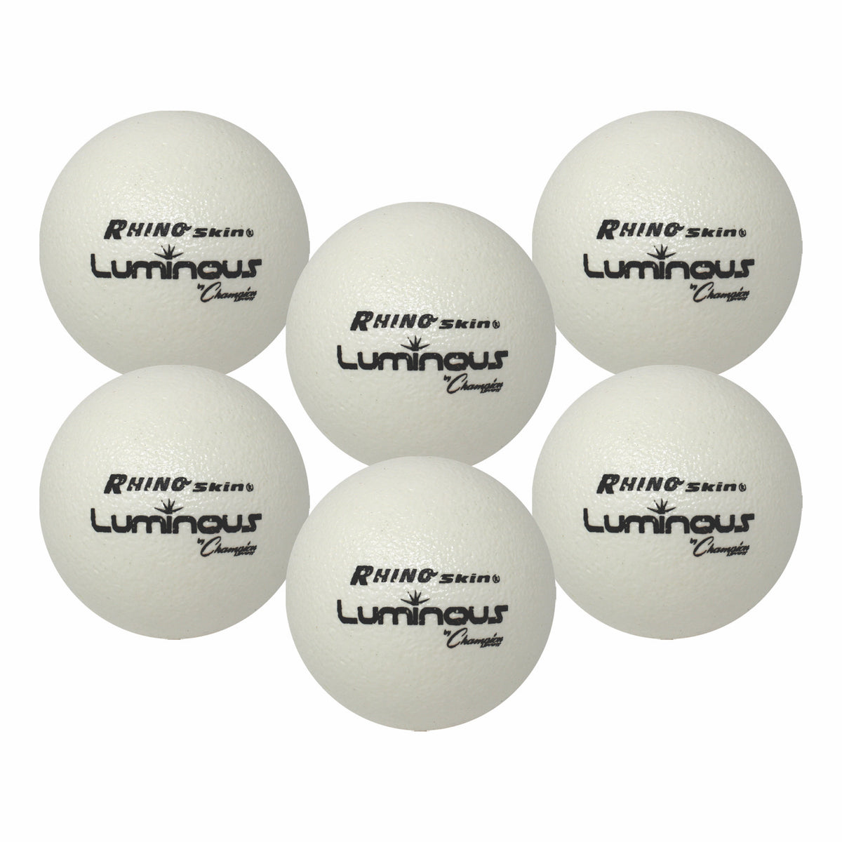 Champion Sports Rhino Skin Luminous Dodgeball Set - Set of 6
