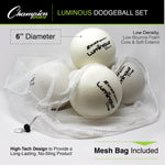 Champion Sports Rhino Skin Luminous Dodgeball Set - Set of 6
