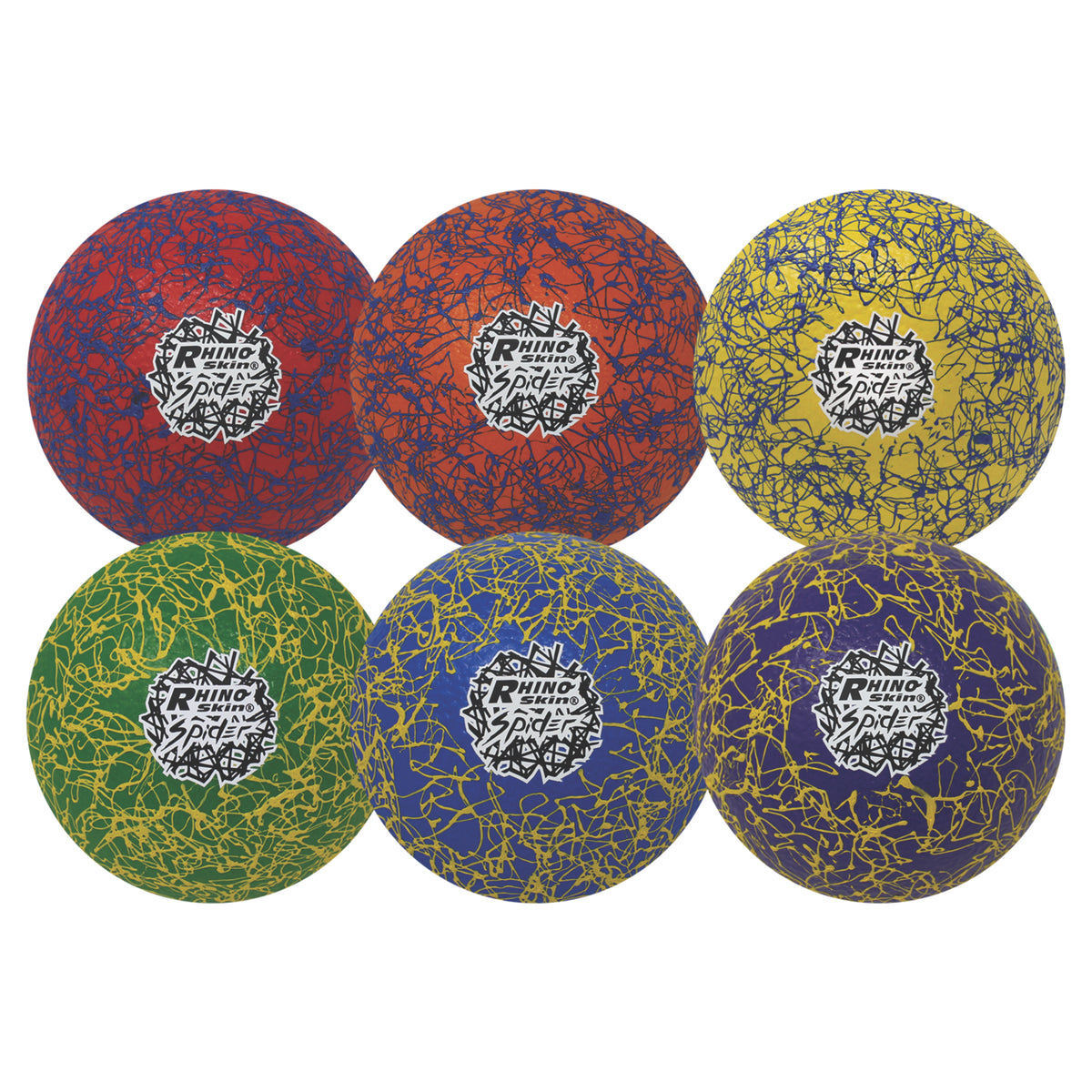 Champion Sports Rhino Skin Spider Dodgeball Set - Set of 6