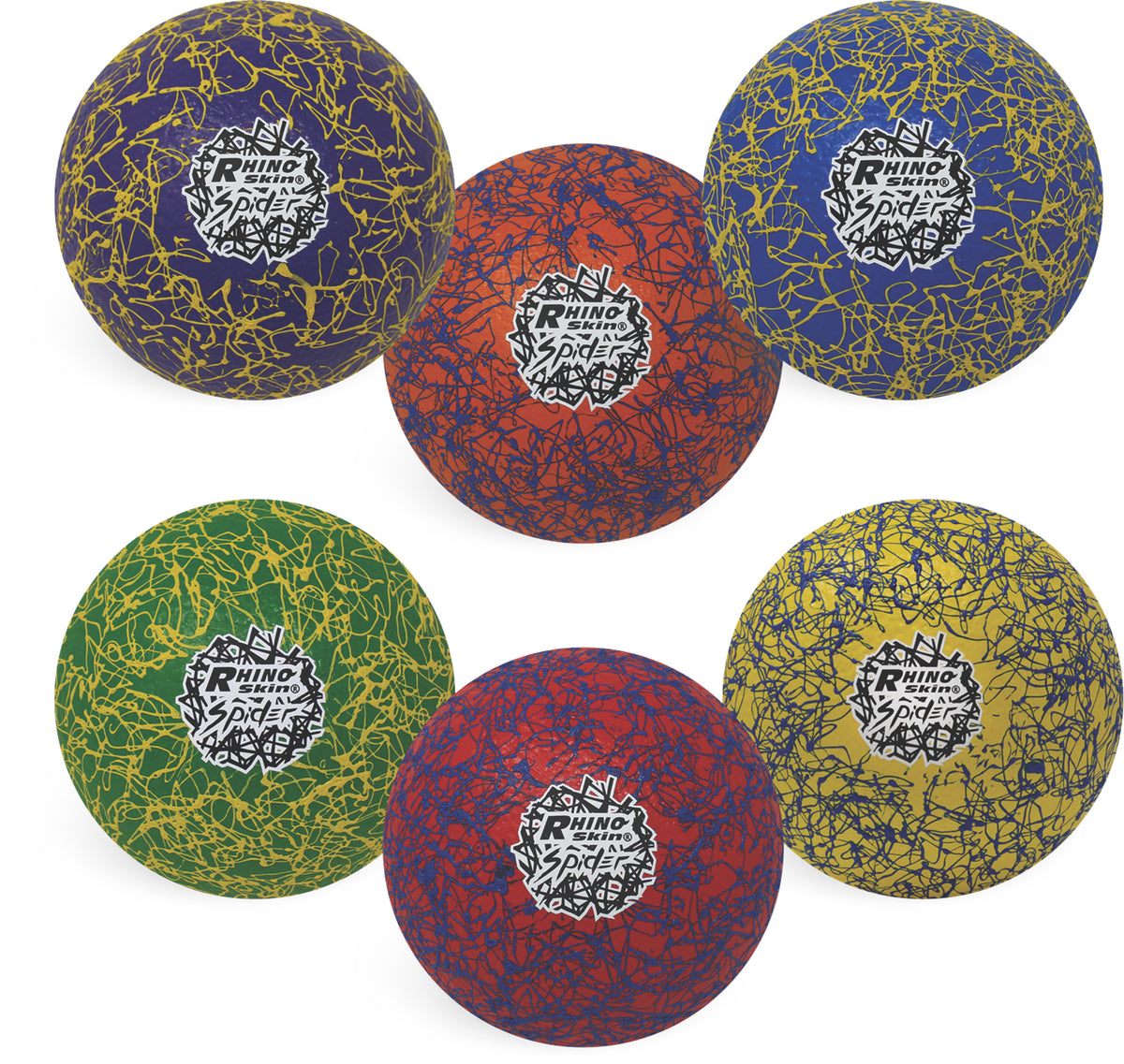 Champion Sports Rhino Skin Spider Dodgeball Set - Set of 6