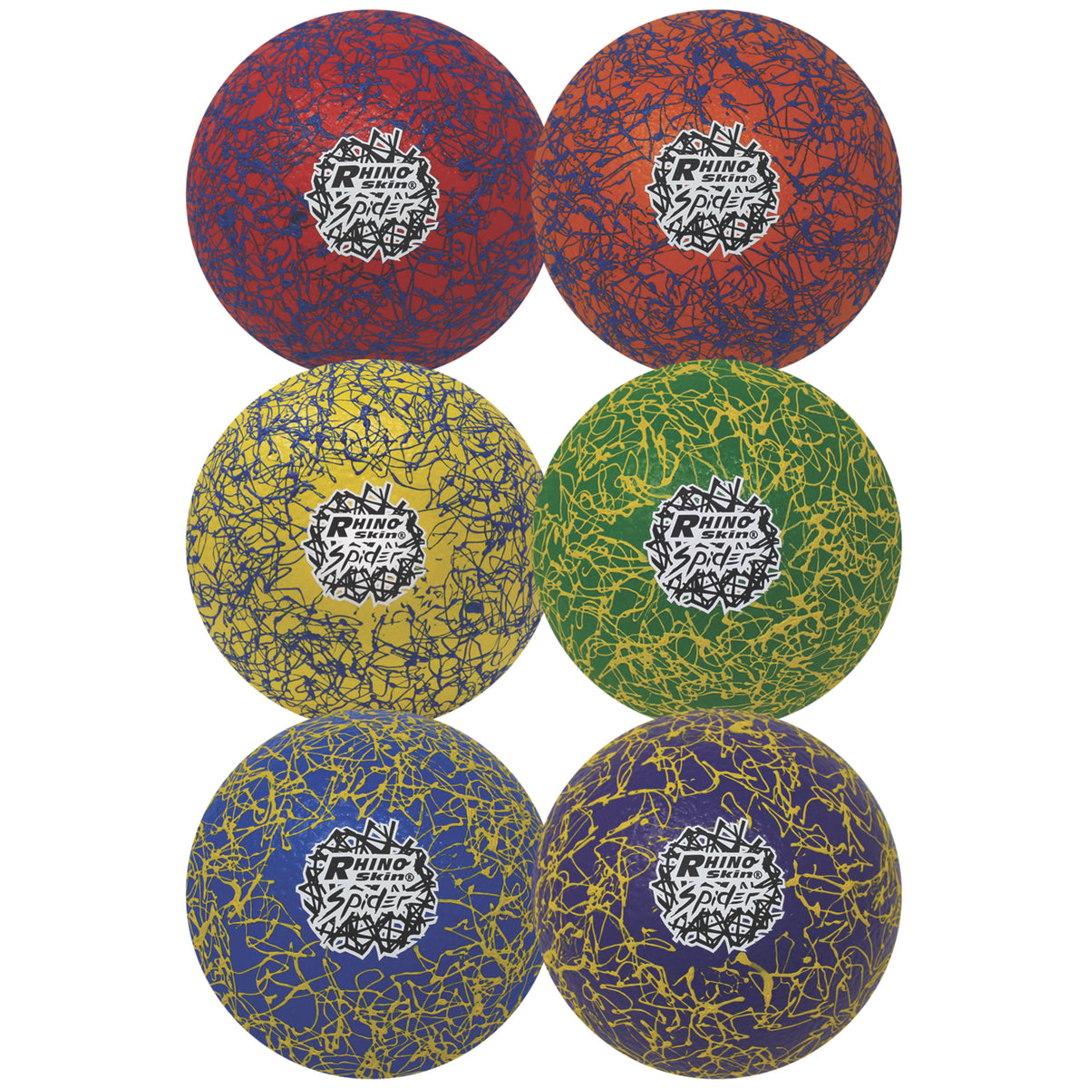 Champion Sports Rhino Skin Spider Dodgeball Set - Set of 6