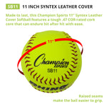 Champion Sports 11" Synthetic Leather Cork Core Softball - Dozen