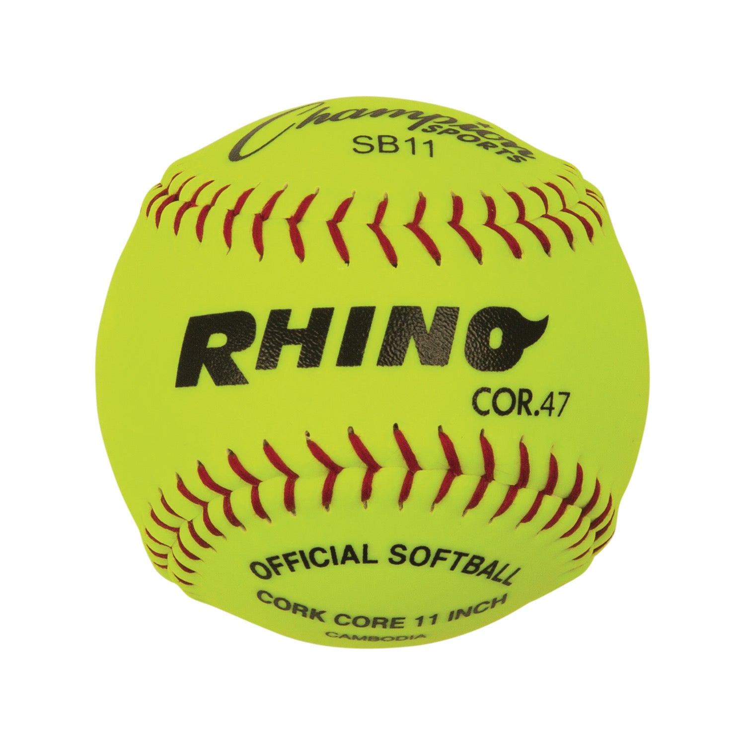 Champion Sports 11" Synthetic Leather Cork Core Softball - Dozen