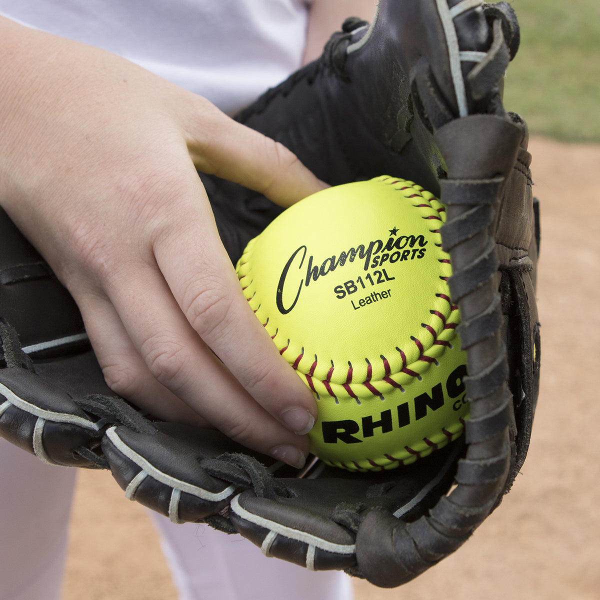 Champion Sports 12" Leather Cork Core Softball - Dozen