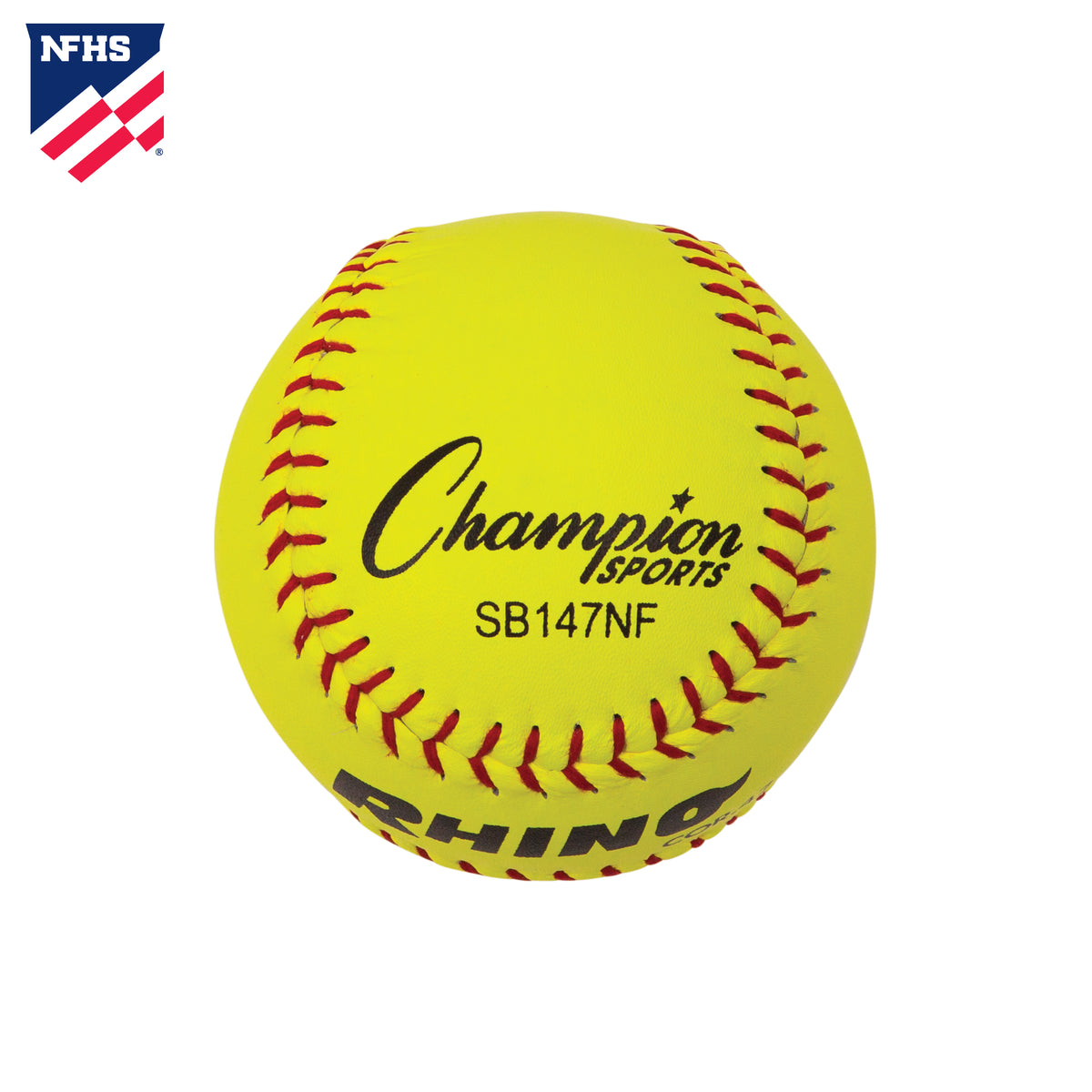 Champion Sports 11" Leather Poly Core Softball, NFHS Approved - Dozen