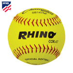 Champion Sports 11" Leather Poly Core Softball, NFHS Approved - Dozen