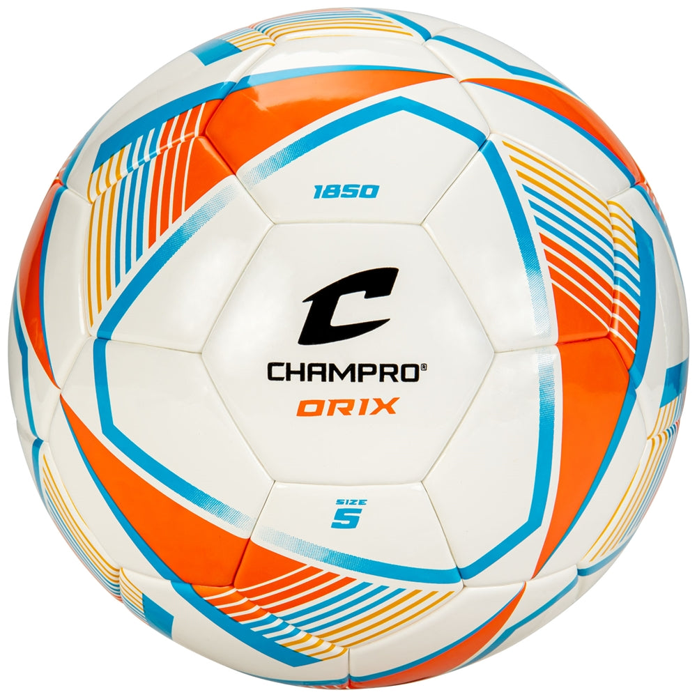 Champro ORIX Soccer Ball - Orange Light Blue White