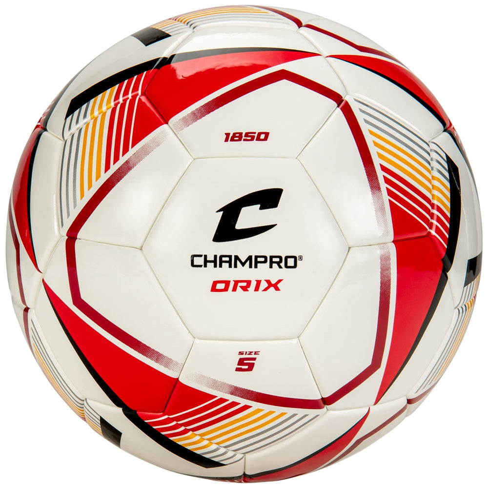 Champro ORIX Soccer Ball - Scarlet Black White
