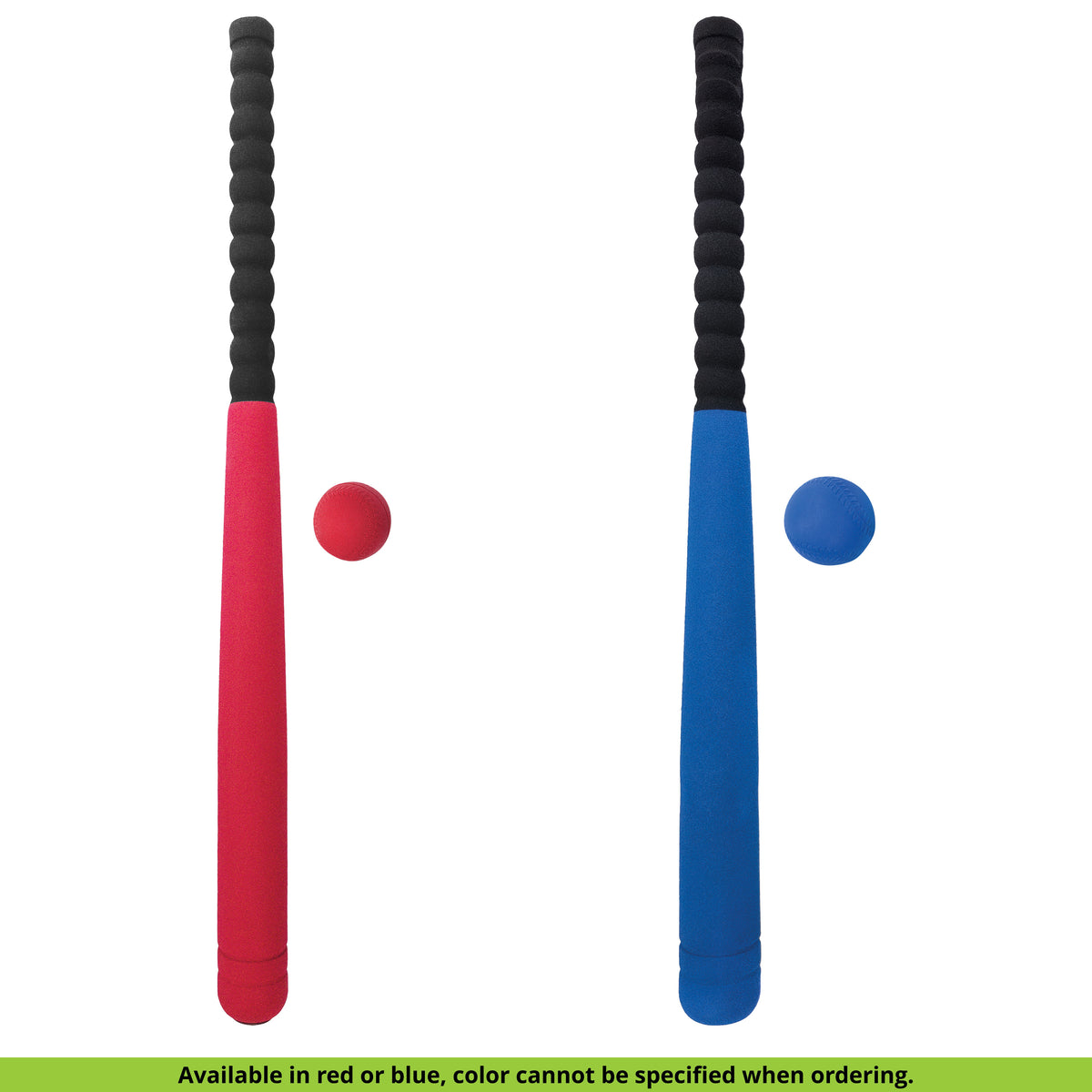 Champion Sports Foam Covered Bat and Ball Set - 29" L / Blue or Red (Not Selectable)