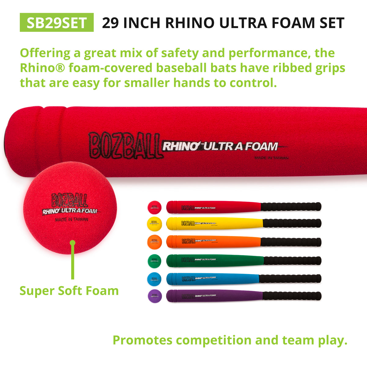 Champion Sports Rhino Ultra 29" Foam Bat and Ball Set