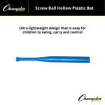 Champion Sports 30" Screw Ball Hollow Plastic Bat
