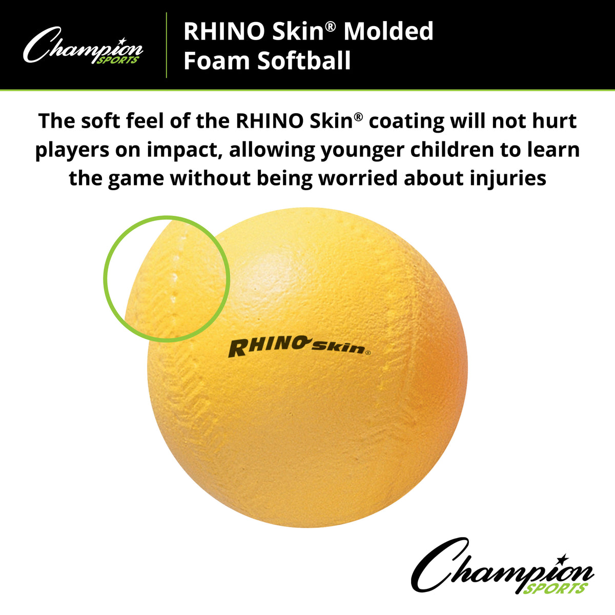 Champion Sports Rhino Skin Molded Foam Ball