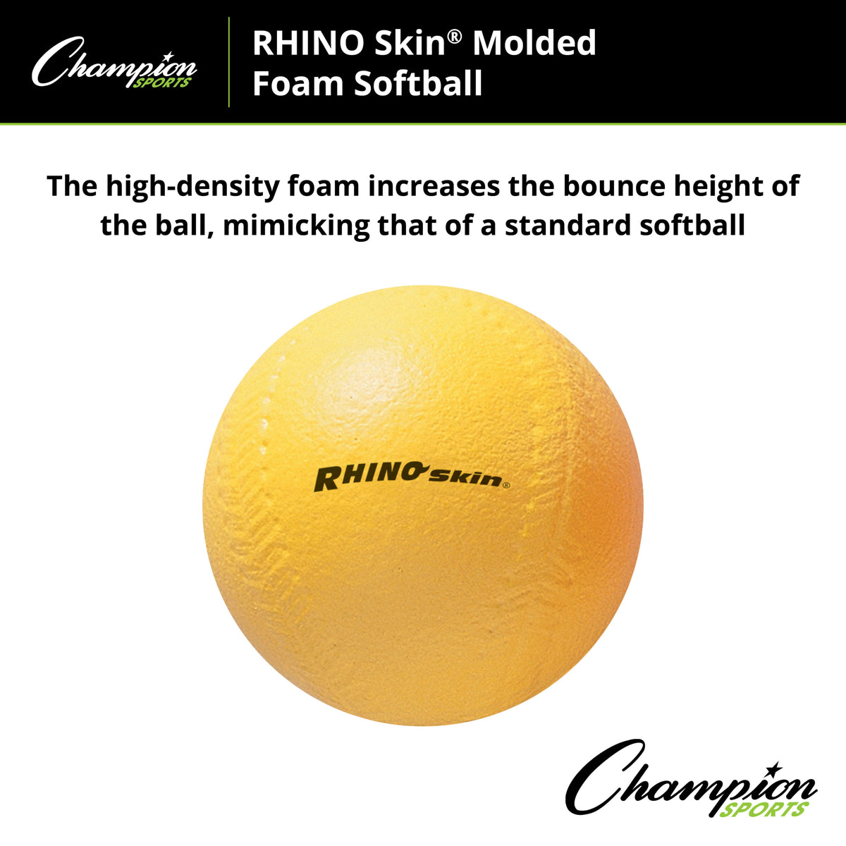 Champion Sports Rhino Skin Molded Foam Ball