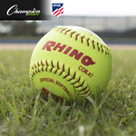 Champion Sports 12" Synthetic Leather Poly Core Softball, NFHS Approved - Dozen