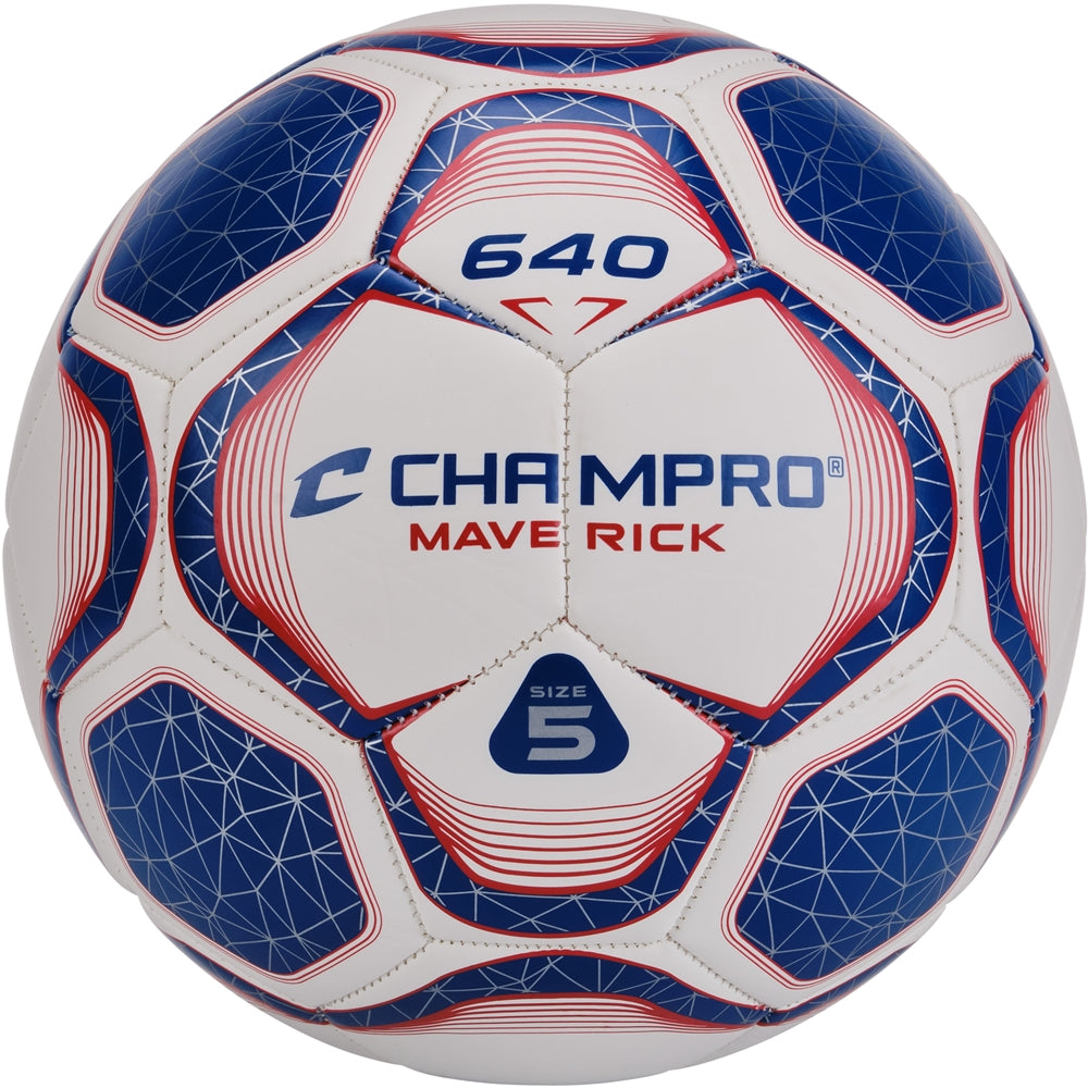 Champro Maverick Soccer Ball - Red White Blue