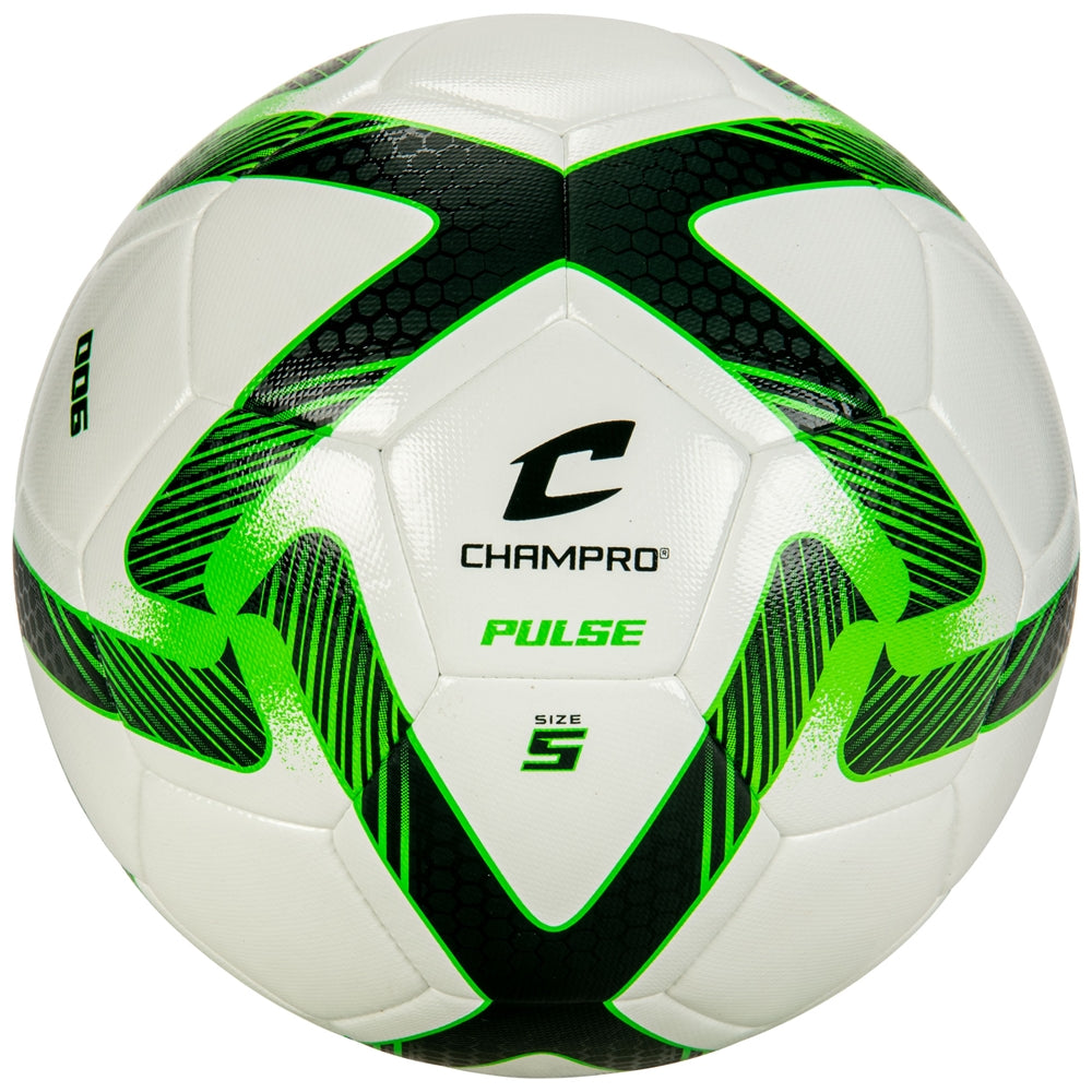 Champro Pulse Soccer Ball - Forest Green Electric Green White