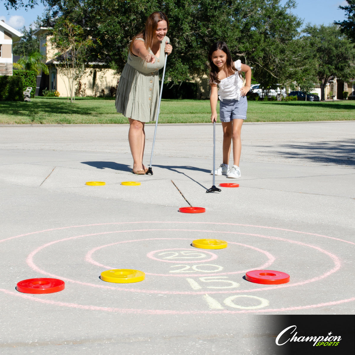 Champion Sports Blacktop Shuffleboard Game Set