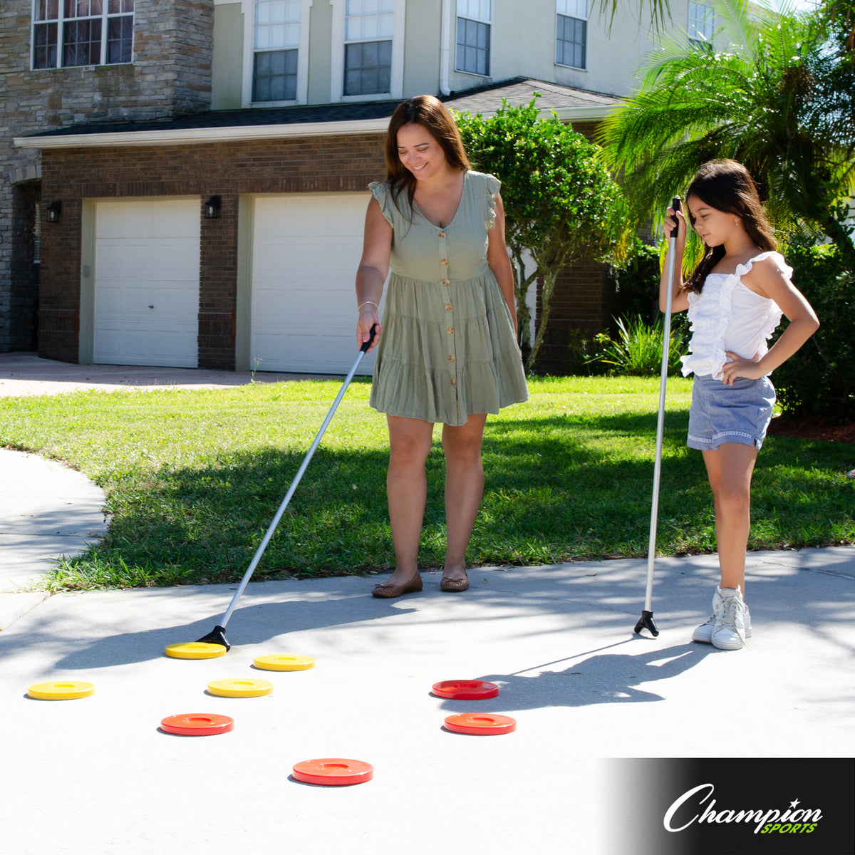 Champion Sports Blacktop Shuffleboard Game Set
