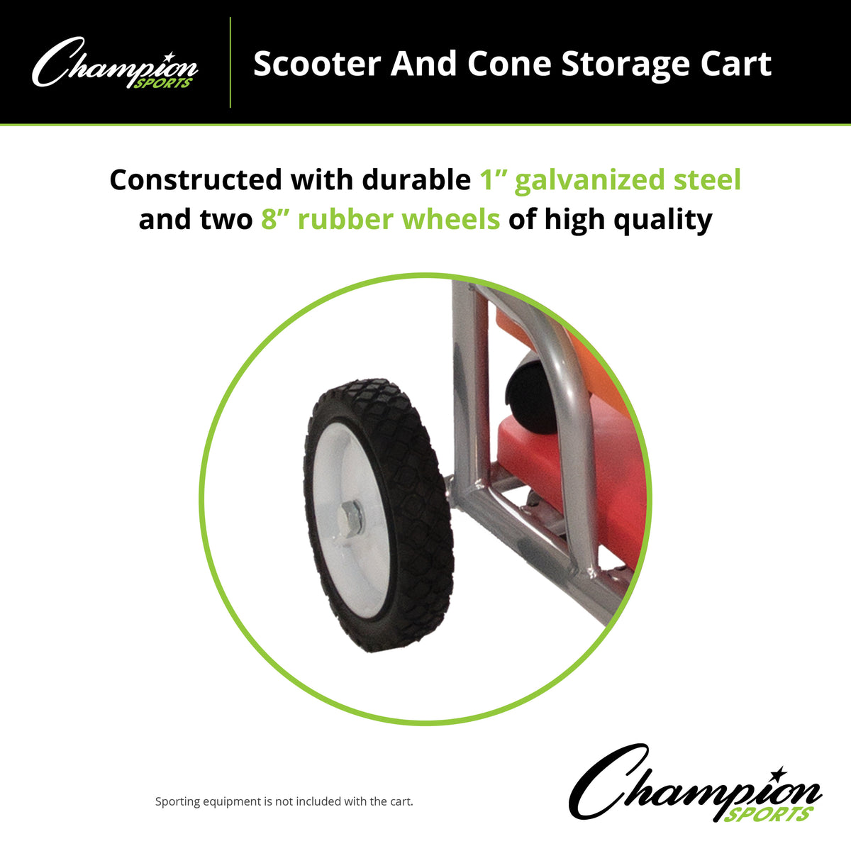 Champion Sports Scooter and Cone Storage Cart