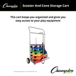 Champion Sports Scooter and Cone Storage Cart