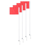 Champion Sports Steel Peg Soccer Corner Flags - Set of 4