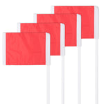 Champion Sports Spring Loaded Steel Peg Soccer Corner Flags - Set of 4