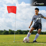 Champion Sports Slim Line Soccer Corner Flags - Set of 4