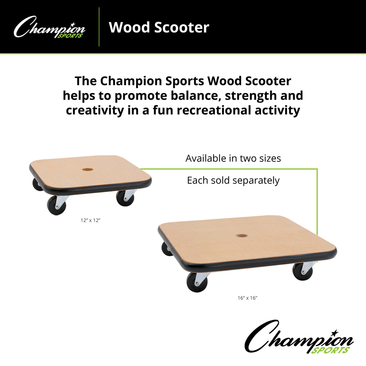 Champion Sports Wood Scooter